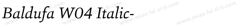 Baldufa W04 Italic字体转换